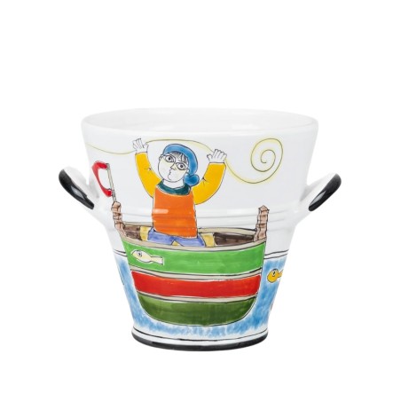 Secchiello porta-ghiaccio Folk pescatore Secchiello porta-ghiaccio Folk pescatore